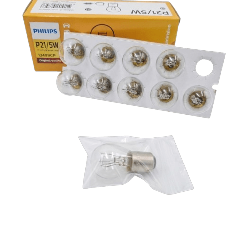 หลอดไฟท้าย ไฟเบรค เขี้ยว 2 ไส้ Philips P21/5W 12 V 12499CP จำนวน 1 หลอด