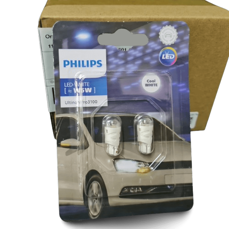 หลอดไฟหรี่ T10 LED Philips Ultinon Pro3100 SI แสงขาว 6500K ประกัน 1 ปี 11961CU31B2