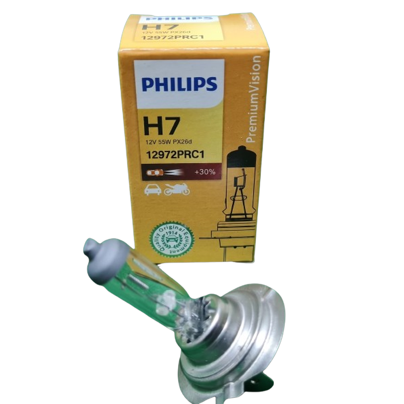 Philips หลอดไฟหน้า H7 จำนวน 1 หลอด Premium Vision +30%